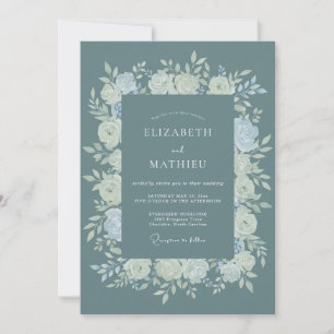 Convites Casamento Rosa Marfim Ardósia