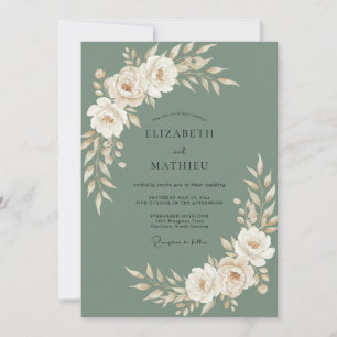 Convites Casamento Rosa Marfim Oliva