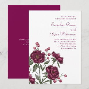 Convites Casamento Rosa Marrom