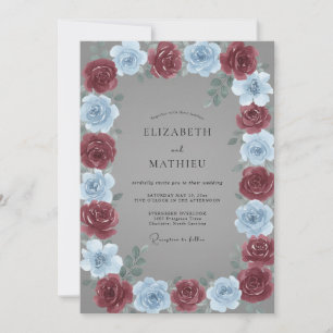 Convites Casamento Rosa Periwinkle Marrom