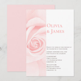 Convites Casamento Rosa Rosa Cor-de-Rosa Espelho Moderno