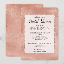 Convites Casamento Rosa Rosa Rosa Glam Lace