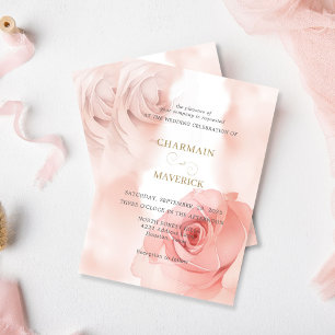 Convites Casamento Rosa Rosa Rosa-Rosa-Esmagadora