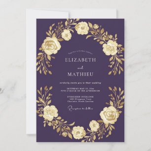 Convites Casamento Rosa Roxo Deep Purple