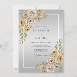Convites Casamento Rosa Taupe Dourada