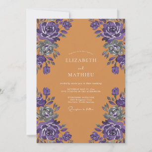 Convites Casamento Rosa Violeta Âmbar