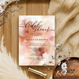Convites Casamento RosaOuro TomTerra Aquarela Noivado Brida