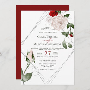 Convites Casamento Rosas De Aquarela De Mola Pálida De Pr