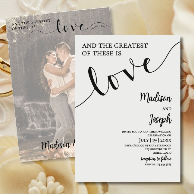 Convites Casamento, Roteiro, Simples, Cristão, Tipografia (Criador carregado)