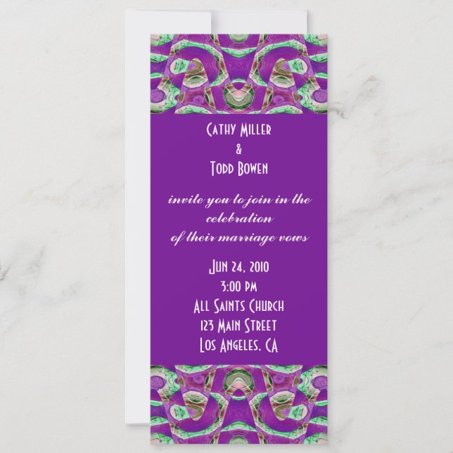 Convites casamento roxo (Frente)
