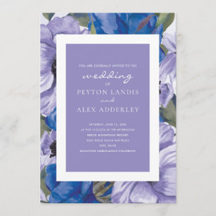 Convites Casamento Roxo Azul Marinho Azul Empoeirado Elegan
