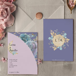 Convites Casamento Roxo Da Lua Whimsical