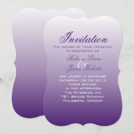 Convites casamento roxo lilás ombre verão romântico moderno
