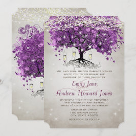 Convites Casamento Roxo Roxo Mason Jar