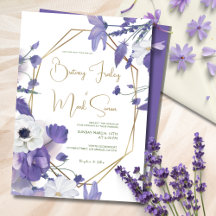 Casamento Roxo-Russo de Flores Selvagens