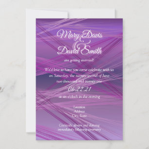 Convites Casamento Roxo Streaks