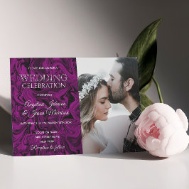 Convites Casamento Roxo Tipografia