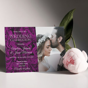 Convites Casamento Roxo Tipografia