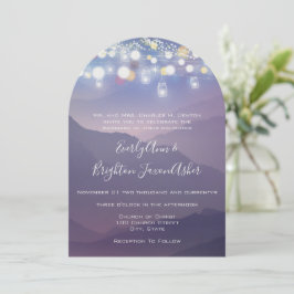 Convites Casamento Roxo Ultra Violet Mason Jar