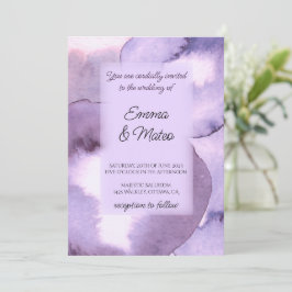 Convites Casamento roxo violeta moderno