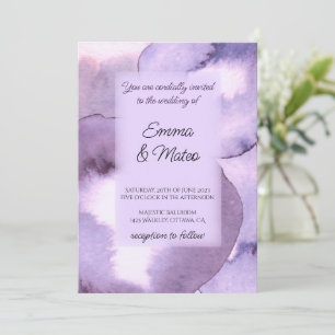 Convites Casamento roxo violeta moderno
