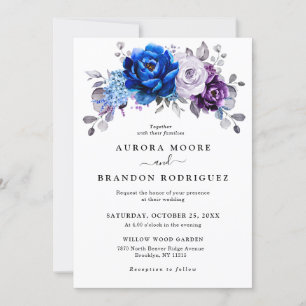 Convites Casamento Royal Blue Roxo Lilás