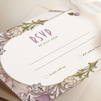 Casamento RSVP Art Nouveau William Morris Lavanda