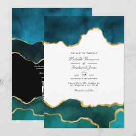 Convites Casamento RSVP de Código QR de Código de Pedra de 