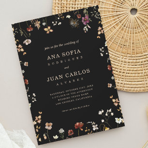 Convites Casamento RSVP de Código QR do Jardim de Flores Se
