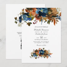 Casamento RSVP de Código QR Floral de Ginger e Mar