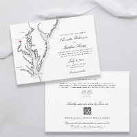 Casamento RSVP do código QR completo em Washington