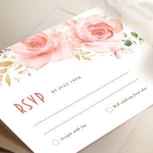 Convites Casamento RSVP Inserir Verde e Escamotear Romântic