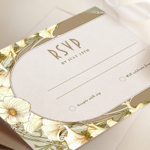 Convites Casamento RSVP Inserir Vintage Art Nouveau por Muc