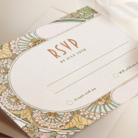 Casamento RSVP Inserir Vintage Art Nouveau por Muc
