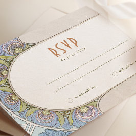 Convites Casamento RSVP Inserir Vintage Art Nouveau por Muc