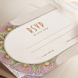Convites Casamento RSVP Inserir Vintage Art Nouveau por Muc