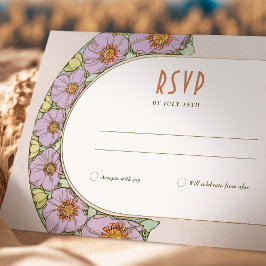 Convites Casamento RSVP Inserir Vintage Art Nouveau por Muc