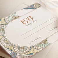 Casamento RSVP Inserir Vintage Art Nouveau por Muc