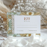 Convites Casamento RSVP Inserir Vintage Art Nouveau por Muc<br><div class="desc">Cartão RSVP do Casamento vintage Art Nouveau, de Alphonse Mucha, num design floral, romântico e caprichoso. Os florescimentos vitorianos complementam os tipos clássicos de arte deco fonts. Introduza as suas informações personalizadas e está concluído. Se você quiser mudar o design, simplesmente clique no botão azul "Personalizar". Muito obrigado por considerar...</div>