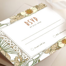 Casamento RSVP Inserir Vintage Art Nouveau por Muc