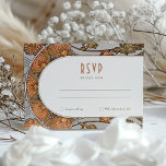 Convites Casamento RSVP Inserir Vintage Art Nouveau por Muc<br><div class="desc">Esta elegante placa RSVP de casamento apresenta uma incrível design Art Nouveau inspirada por Alphonse Mucha. Os intrincados padrões florais em tons suaves de pêssego, coral, ouro e verde-sábio criam um eterno e um aspecto sofisticado. Colocadas sobre um fundo creme, as flores e folhas trabalhos de arte detalhadas fornecem um...</div>