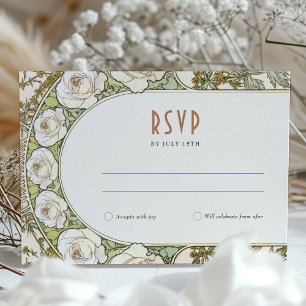 Convites Casamento RSVP Inserir Vintage Art Nouveau por Muc