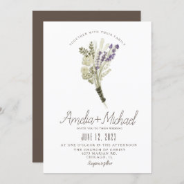 Convites Casamento Russo Amigável por Aquarela lavanda