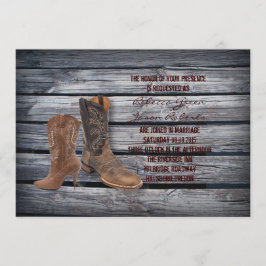 Convites Casamento Russo Barn Wood Western Cowboy