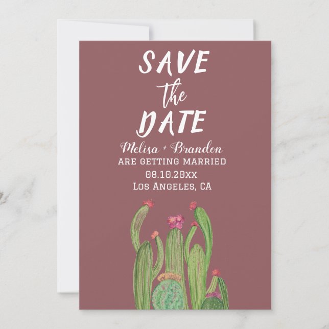 Convites Casamento Russo da Arizona do Deserto de Terracott (Frente)