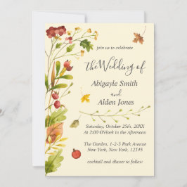 Convites Casamento Russo da Floresta do outono