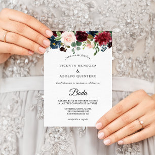 Convites Casamento Russo de Borgonha do outono