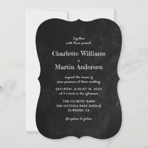 Convites Casamento Russo de Chalkboard Negro