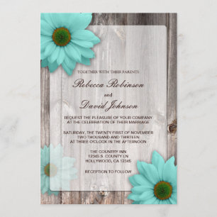 Convites Casamento Russo de Chifre com Azul-Teal