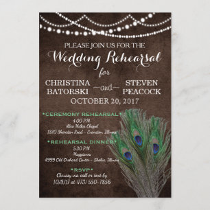 Convites Casamento Russo De Madeira De Peacock Boho